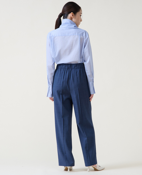 スカーフ付きバンドカラーシャツ 詳細画像 サックス 18