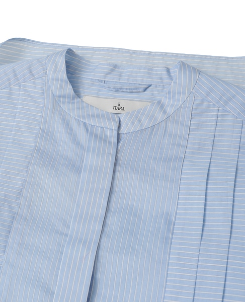 スカーフ付きバンドカラーシャツ 詳細画像 サックス 26