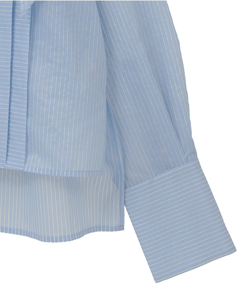 スカーフ付きバンドカラーシャツ 詳細画像 サックス 27