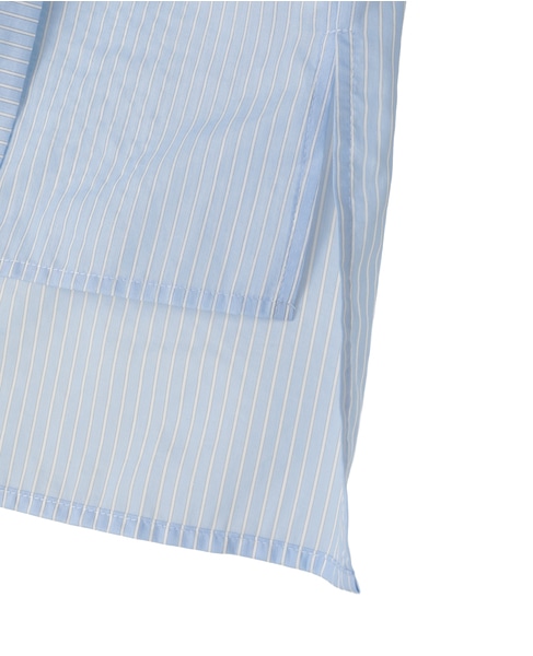 スカーフ付きバンドカラーシャツ 詳細画像 サックス 29