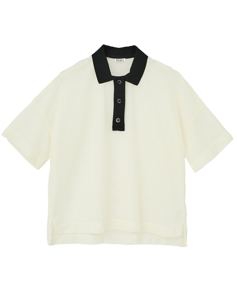 メッシュポロトップス 詳細画像 アイボリー 12