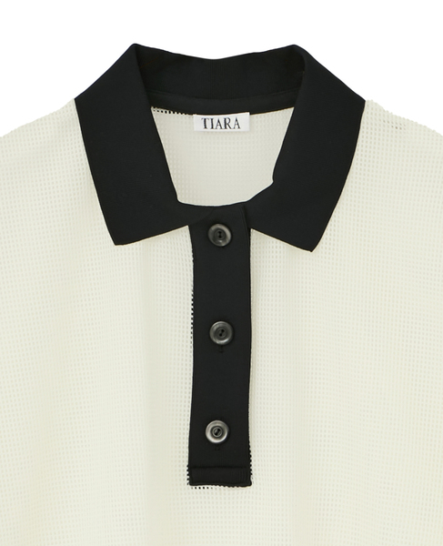 メッシュポロトップス 詳細画像 アイボリー 14