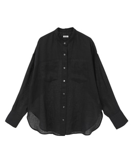 リネンバンドカラーシャツ
