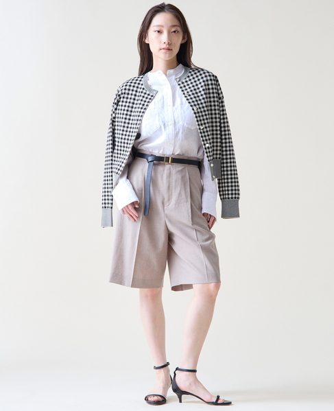 リネンバンドカラーシャツ 詳細画像 ホワイト 2