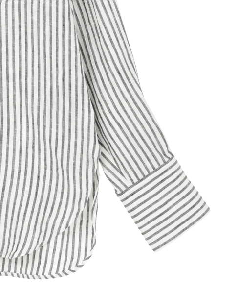 リネンバンドカラーシャツ 詳細画像 ホワイト×ブルー 14