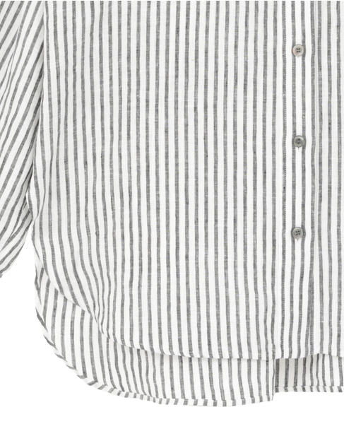 リネンバンドカラーシャツ 詳細画像 ホワイト×ブルー 15