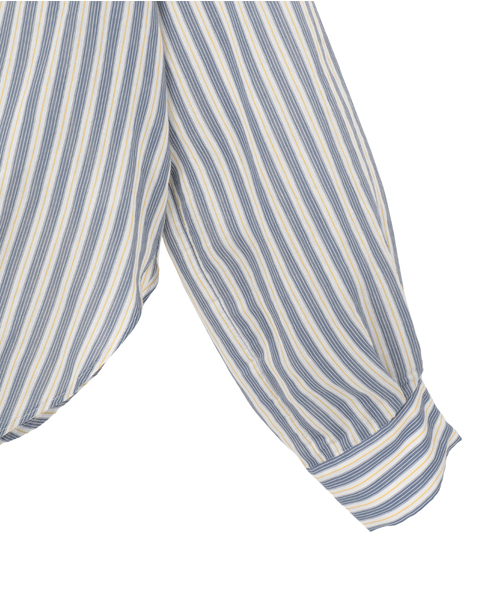 フリルギャザーブラウス 詳細画像 ネイビーストライプ 10