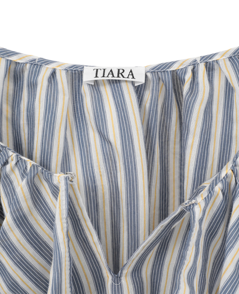 フリルギャザーブラウス 詳細画像 ネイビーストライプ 8