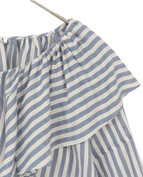 フリルギャザーブラウス 詳細画像 ネイビーストライプ 9