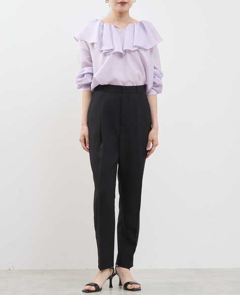 フリルギャザーブラウス 詳細画像 パープル 8