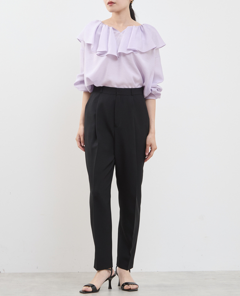 フリルギャザーブラウス 詳細画像 パープル 9