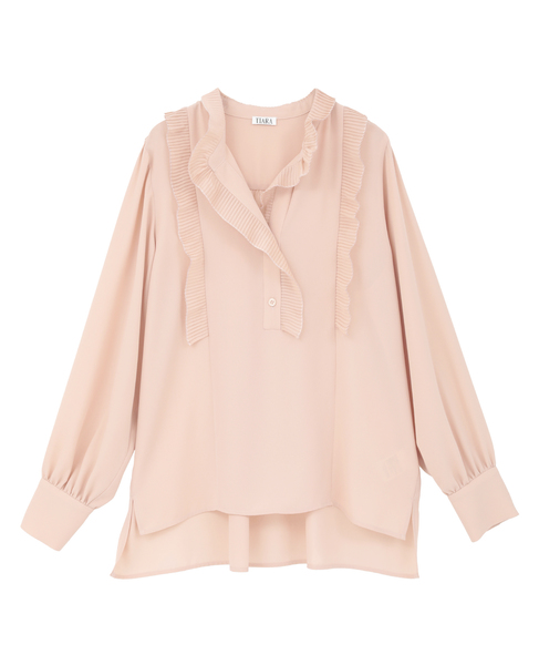 プリーツディテールブラウス 詳細画像 ピンク 1