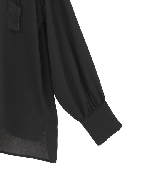 プリーツディテールブラウス 詳細画像 ブラック 4