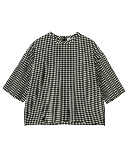 ギンガムチェックTブラウス 詳細画像 ホワイト×ブラック 7