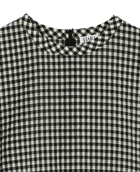 ギンガムチェックTブラウス 詳細画像 ホワイト×ブラック 9