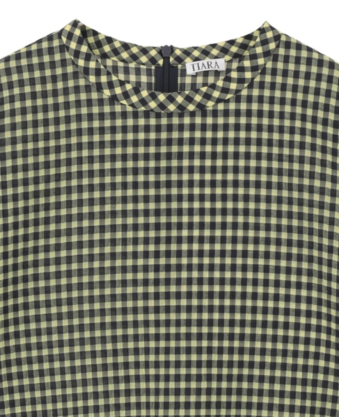 ギンガムチェックTブラウス 詳細画像 ネイビー×イエロー 3