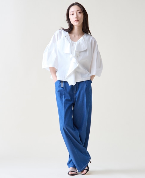 フリルスキッパーブラウス 詳細画像 ホワイト 4