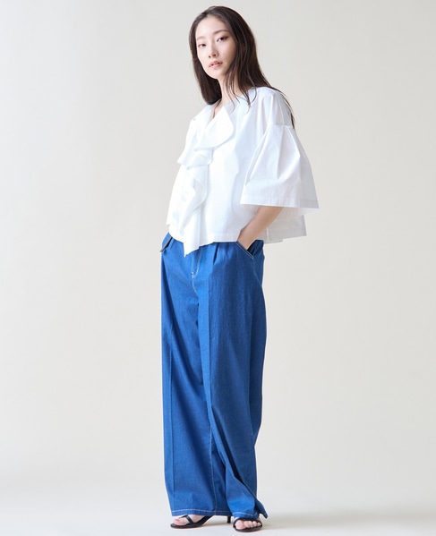 フリルスキッパーブラウス 詳細画像 ホワイト 5