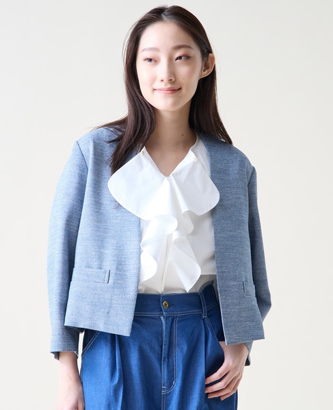 フリルスキッパーブラウス 詳細画像 ホワイト 8