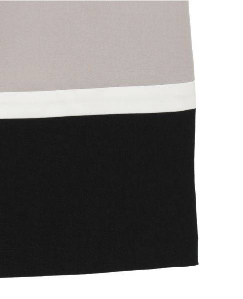 カラーブロックブラウス 詳細画像 グレージュ 11