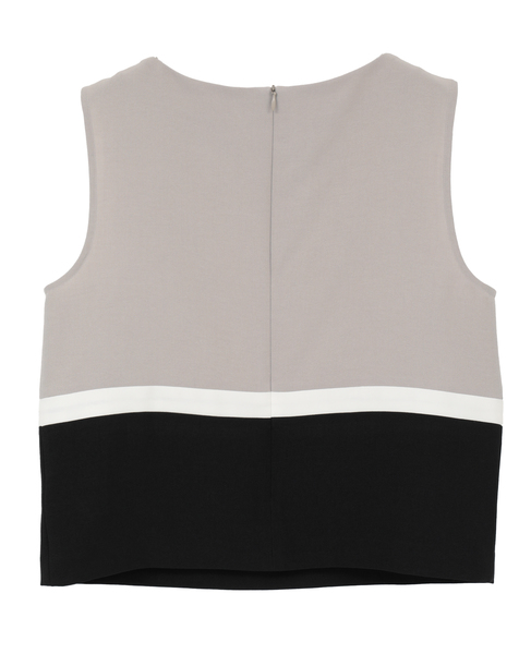 カラーブロックブラウス 詳細画像 グレージュ 7