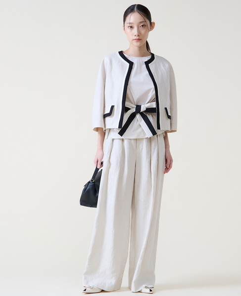 リボンベルトブラウス 詳細画像 アイボリー 5
