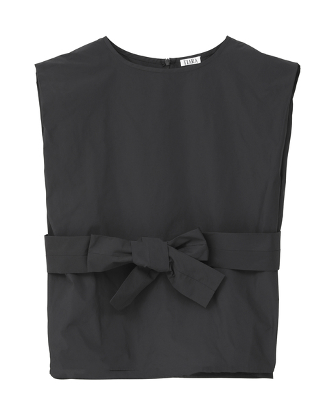 リボンベルトブラウス 詳細画像 ブラック 1