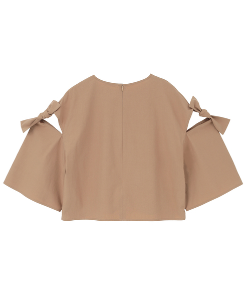 リボントリミングブラウス 詳細画像 ベージュ 2