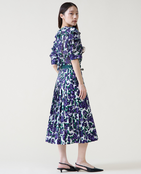 オールドローズプリントヨークフリルブラウス 詳細画像 オフホワイト 7