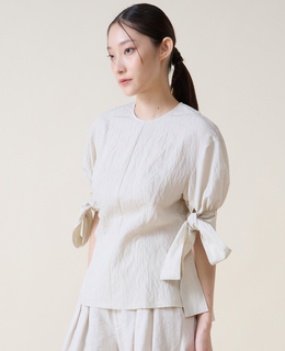 リボンスリーブブラウス