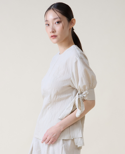 リボンスリーブブラウス 詳細画像 アイボリー 3
