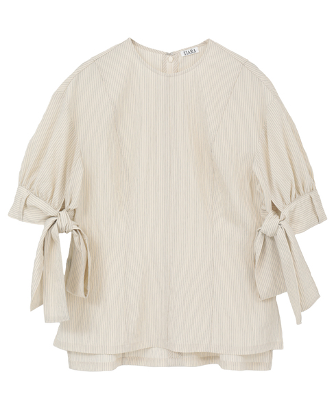 リボンスリーブブラウス 詳細画像 アイボリー 5