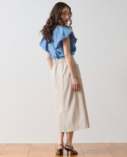 バルーンスリーブブラウス 詳細画像 ブルー 5