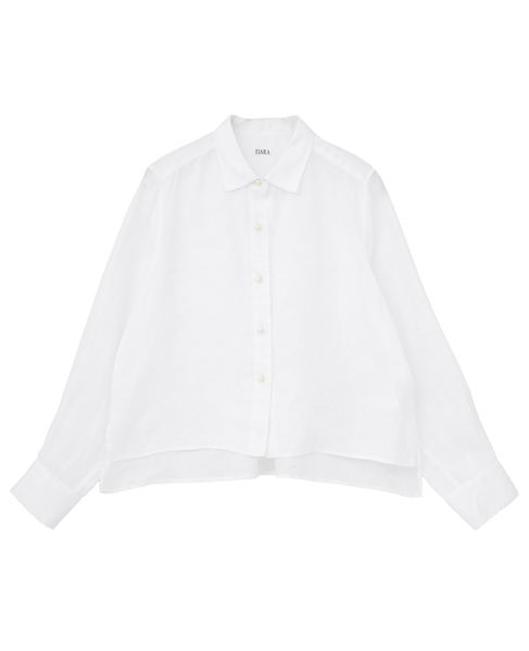 ショートリネンシャツ 詳細画像 ホワイト 1