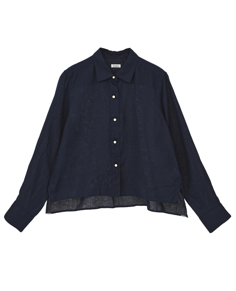 ショートリネンシャツ 詳細画像 ネイビー 1