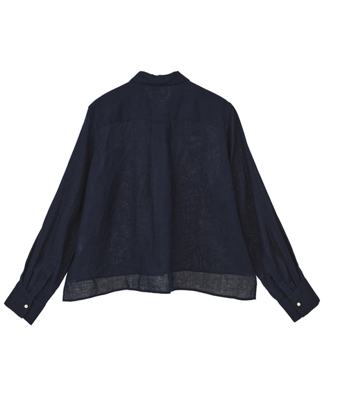 ショートリネンシャツ 詳細画像 ネイビー 2