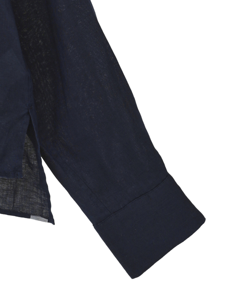 ショートリネンシャツ 詳細画像 ネイビー 4