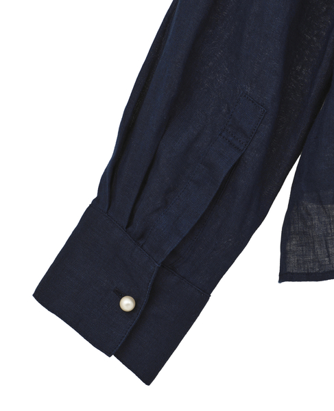 ショートリネンシャツ 詳細画像 ネイビー 5