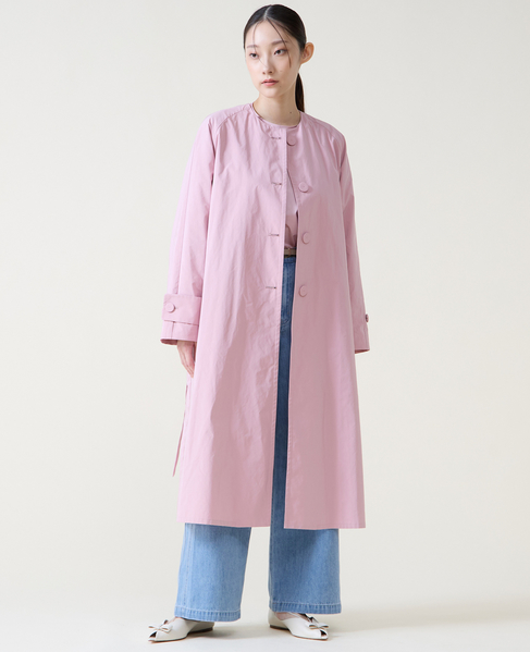 ノーカラーコート 詳細画像 ピンク 1