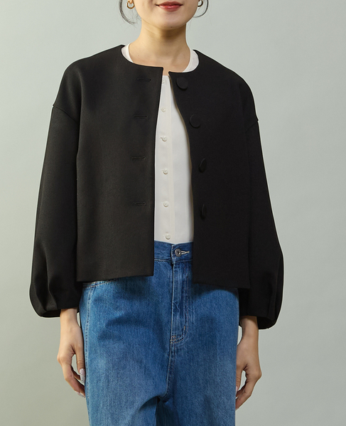 ボリュームスリーブジャケット 詳細画像 ブラック 1