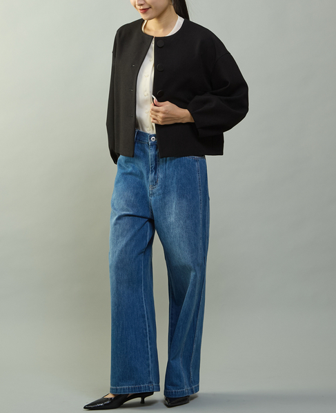 ボリュームスリーブジャケット 詳細画像 ブラック 3