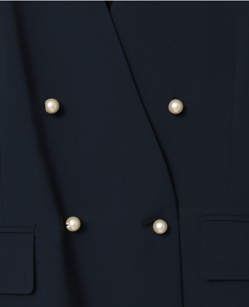 ノーカラーダブルジャケット 詳細画像 ネイビー 14