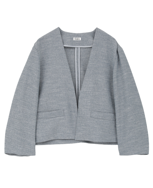 ノーカラージャケット 詳細画像 ブルー 7