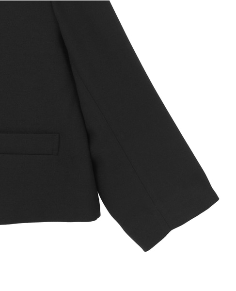 ノーカラージャケット 詳細画像 ブラック 4