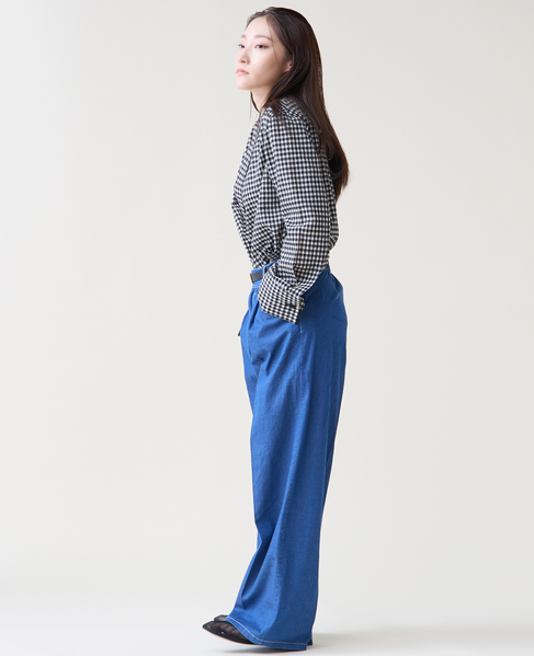 ギンガムチェックジャケットブラウス 詳細画像 ホワイト&times;ブラック 10