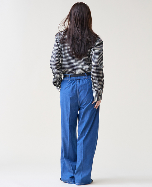 ギンガムチェックジャケットブラウス 詳細画像 ホワイト&times;ブラック 11