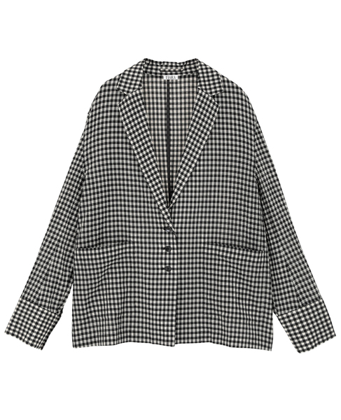 ギンガムチェックブラウスジャケット 詳細画像 ホワイト&times;ブラック 22