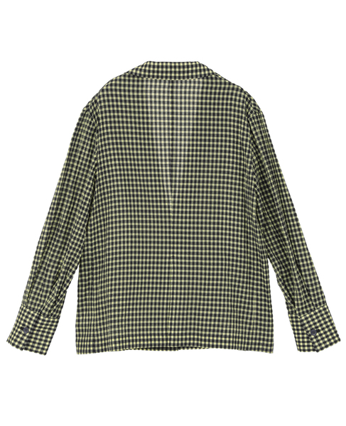 ギンガムチェックブラウスジャケット 詳細画像 ネイビー&times;イエロー 13