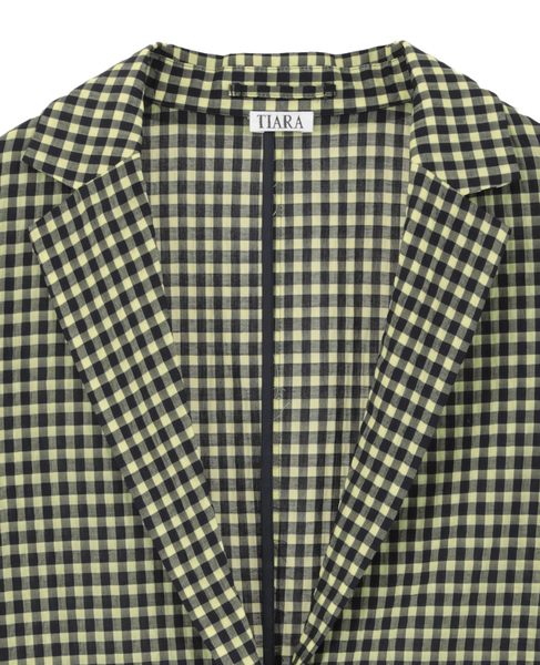 ギンガムチェックブラウスジャケット 詳細画像 ネイビー&times;イエロー 14