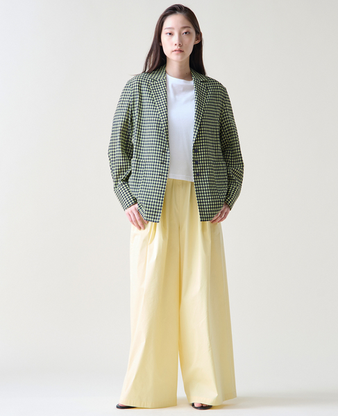 ギンガムチェックジャケットブラウス 詳細画像 ネイビー×イエロー 4